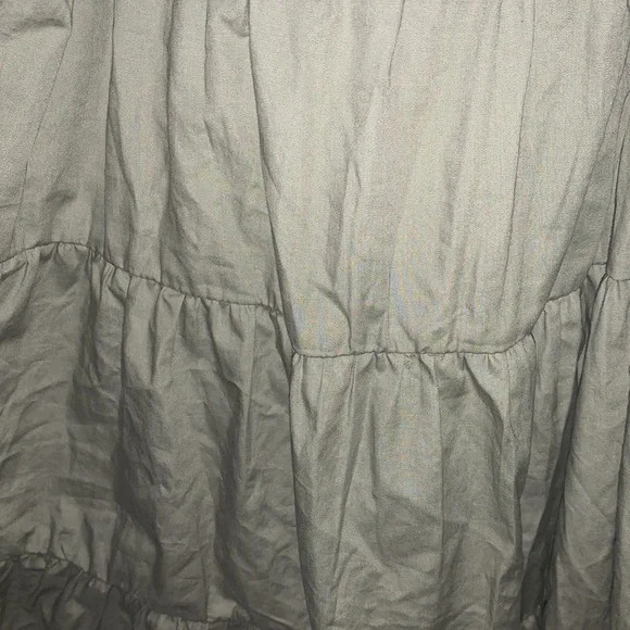 Super cute never worn button up dress white and green size med - Picture 7 of 7